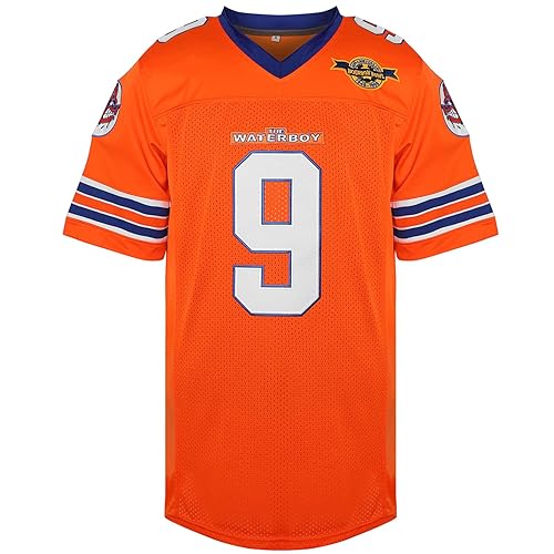 Phoneutrix Bobby Boucher #9 The Waterboy Adam Sandler Movie Mud Dogs Bourbon Bowl Football Jersey