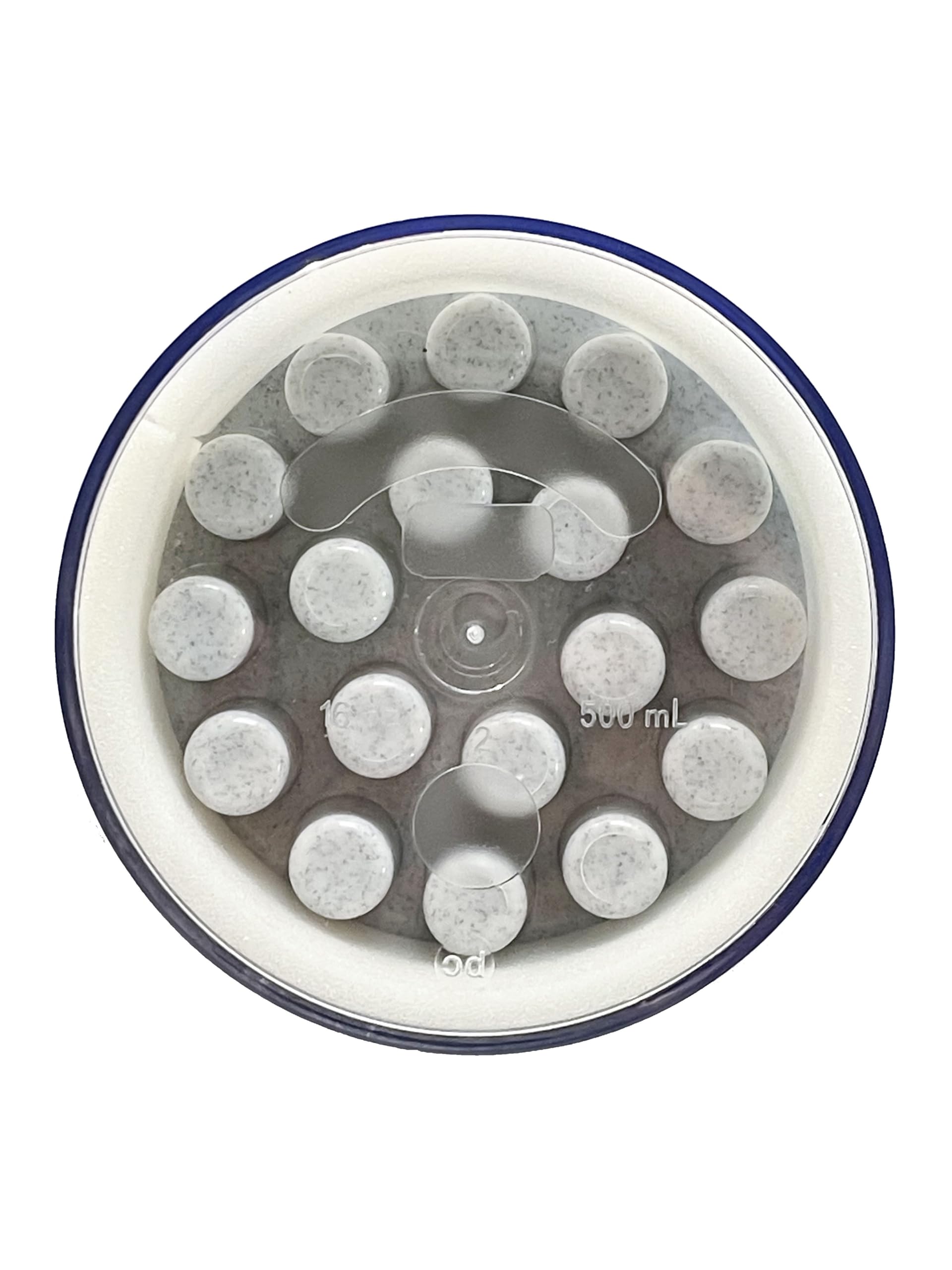 MUHWA Cryo 1 ℃ (-33,8 ℉) Gefrierbehälter, PC-Glas mit HDPE-Deckel und Röhrchenmulden, 18-Platz-Kryoröhrchengestell, passend für 1–2 ml-Kryoröhrchen, 1 Stück