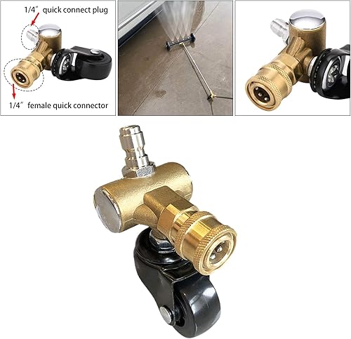 Miniatura 4 de Fenteer Rueda giratoria del limpiador del tren de rodaje 4000PSI para la lavadora a presión práctica