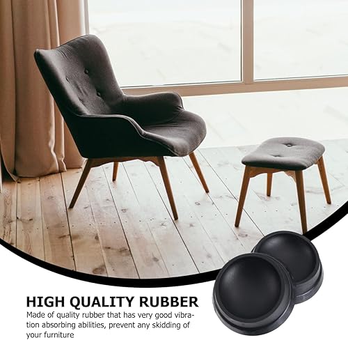 Miniatura 5 de DOITOOL Copas de goma para muebles, 8 posavasos antideslizantes para muebles, tapones redondos para muebles, color negro (1.97 x 1.97 x 0.55