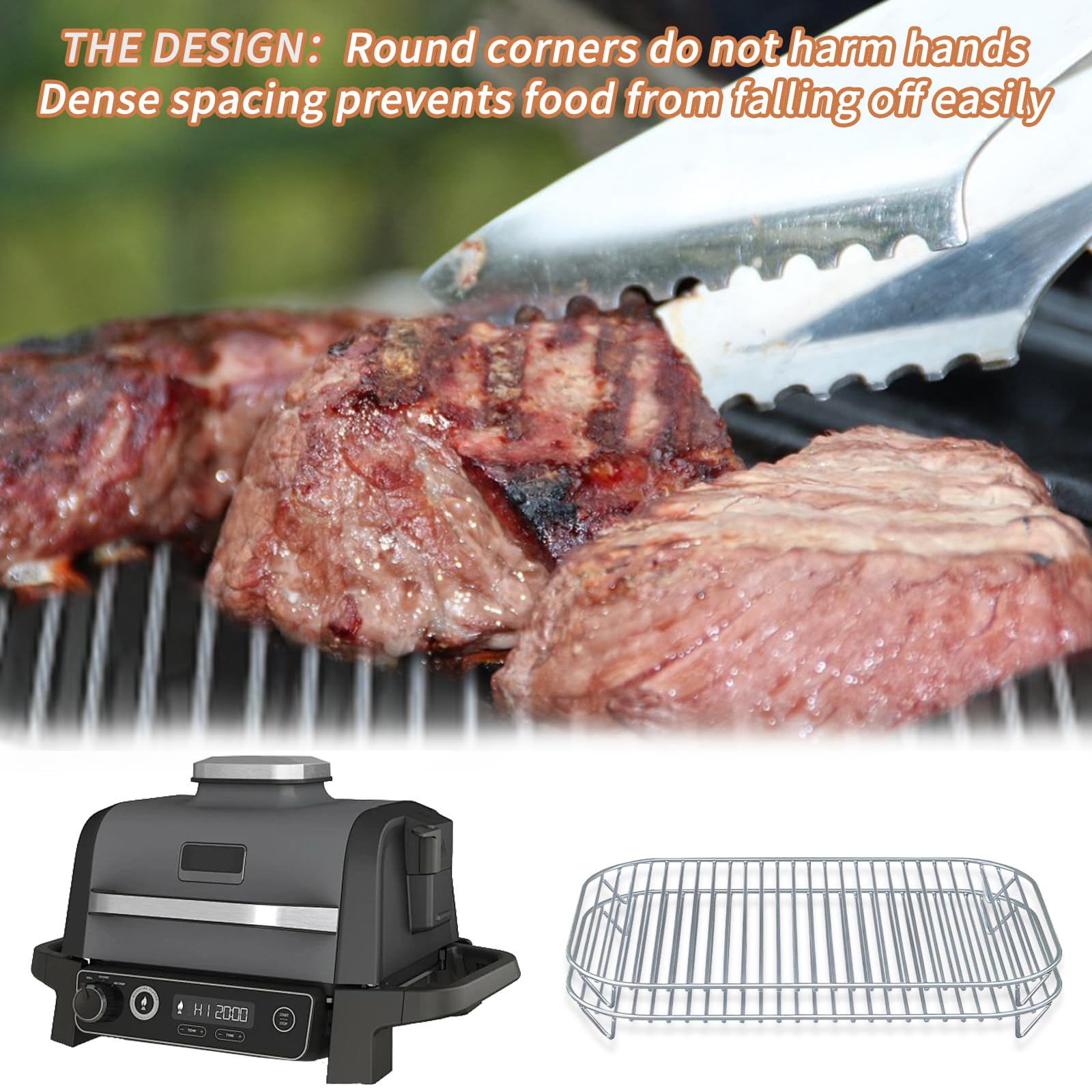 Simple Stand Grill Rack Camping Picnic Grill Stand Stainless Steel Grill Rack For Ninja ...