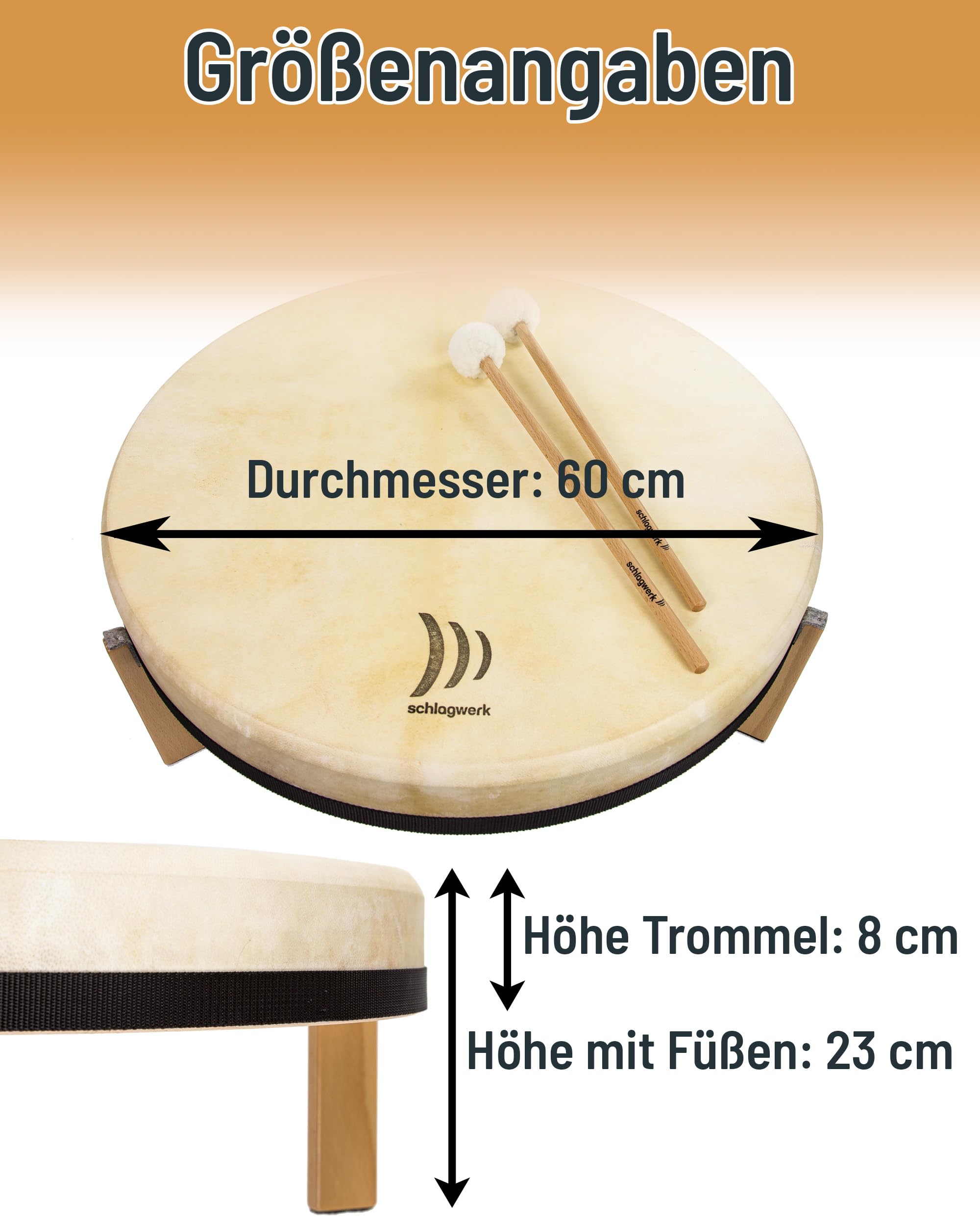 Schlagwerk RTF60 60 cm Frame Drum - Image 6