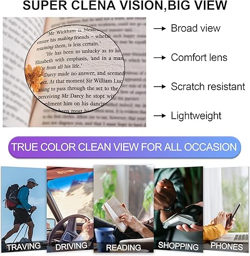 Miniatura 3 de OCCI CHIARI Lentes de lectura para hombres cómodos para lectores (1.0 1.25 1.5 1.75 2.0 2.25 2.5 2.75 3.0 3.5 4.0 5.0 6.0)