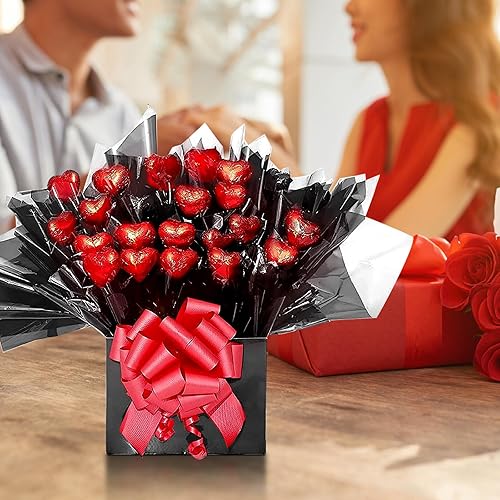 Miniatura 7 de HiloPack Rollo de celofán negro, 34 pulgadas plegado a 17 pulgadas x 100 pies de largo, papel de regalo de plástico de 3 mil de grosor para cestas