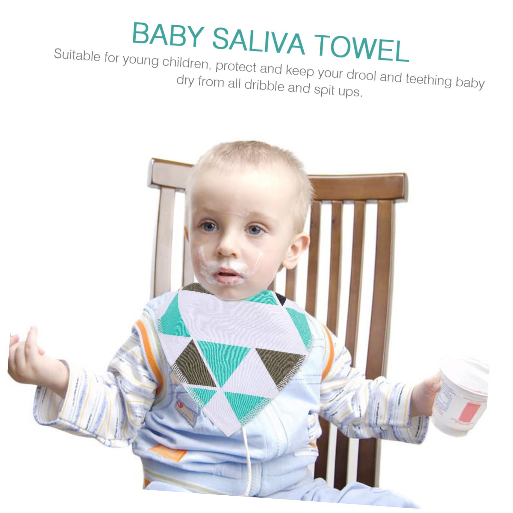 Abaodam 12piezas Baberos De Algodón Impermeables Para Bebés Paquete Saliva y Manchas La Ropa Accesorio Para y De Shower