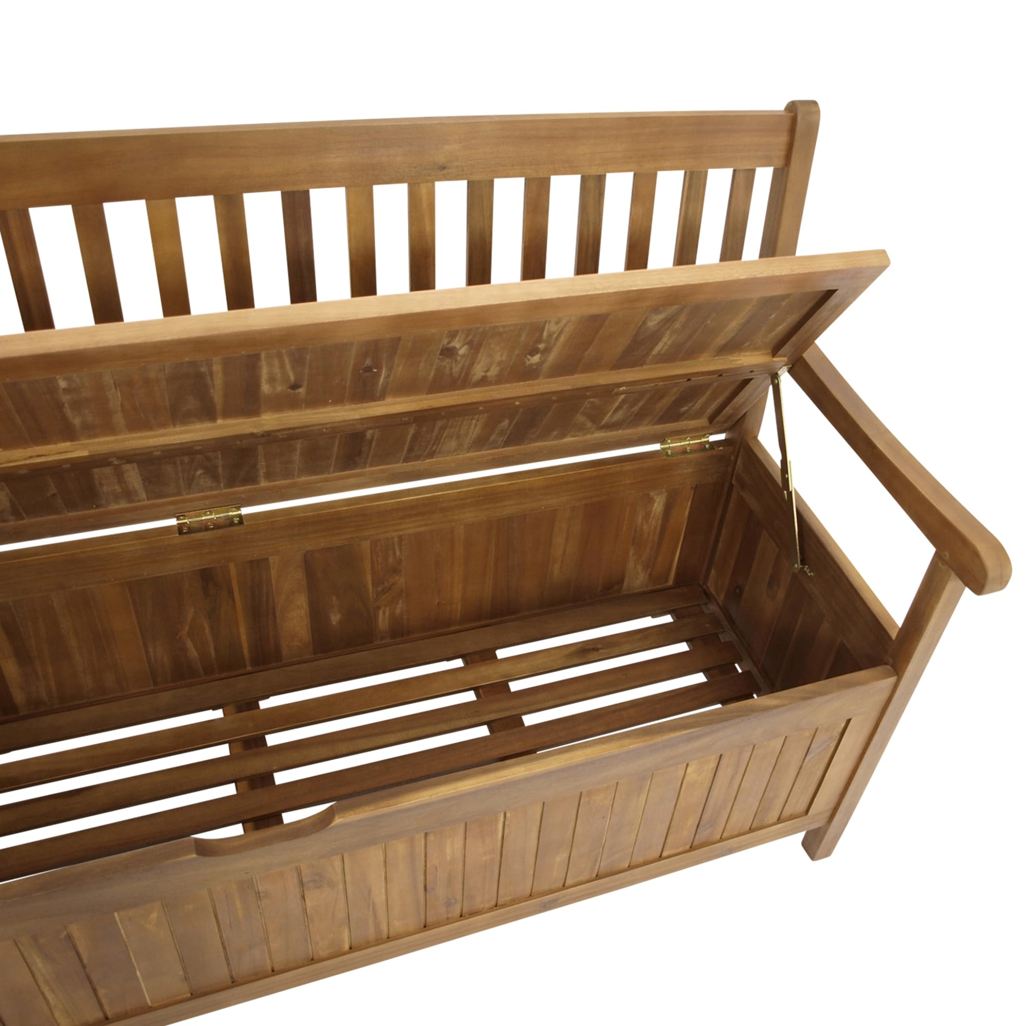 DEGAMO Gartenbank Truhenbank Benita 3-sitzer 150cm, Akazienholz braun geölt, Outdoor