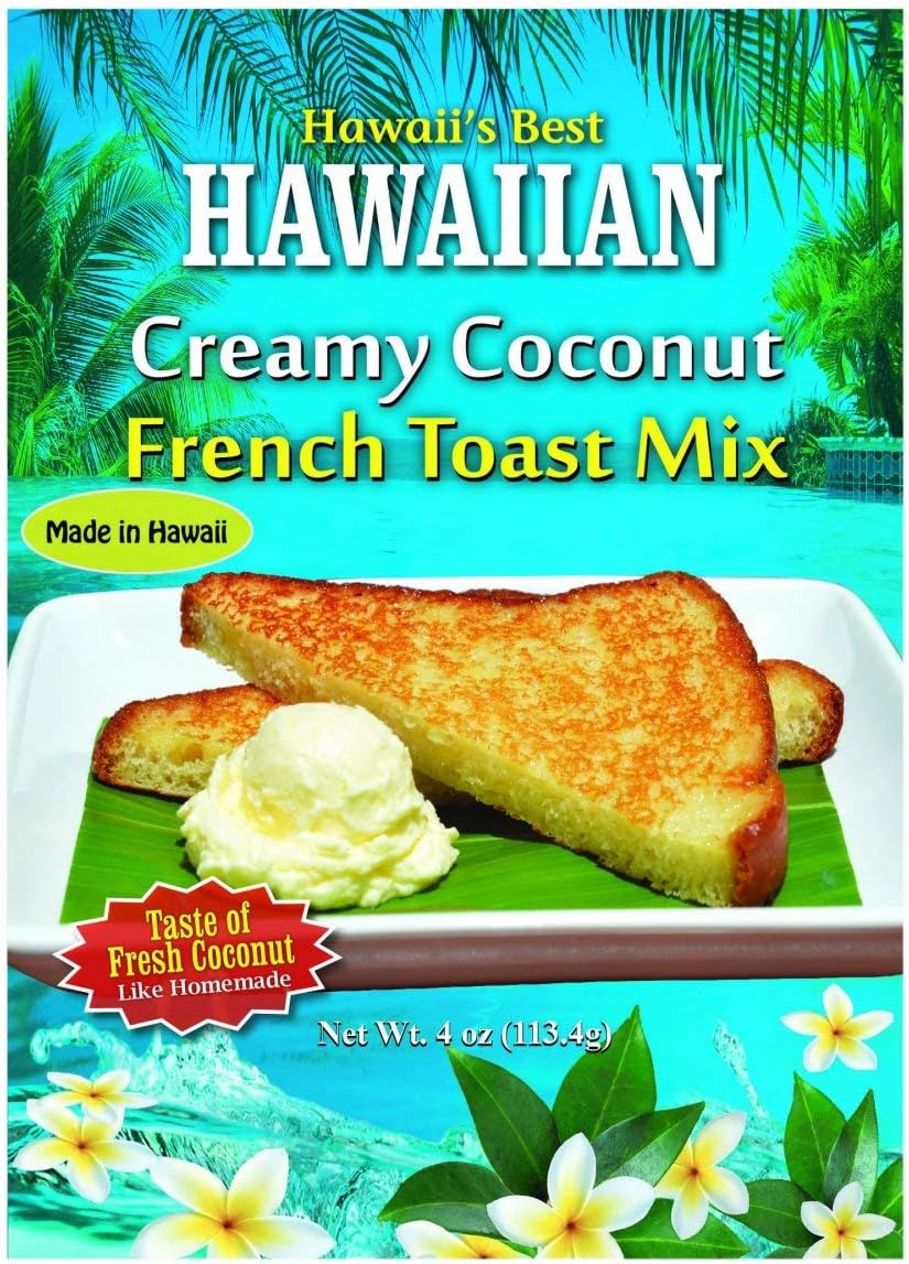 3 Pack of Hawaii's Best Hawaiian Creamy Coconut French Toast Mix