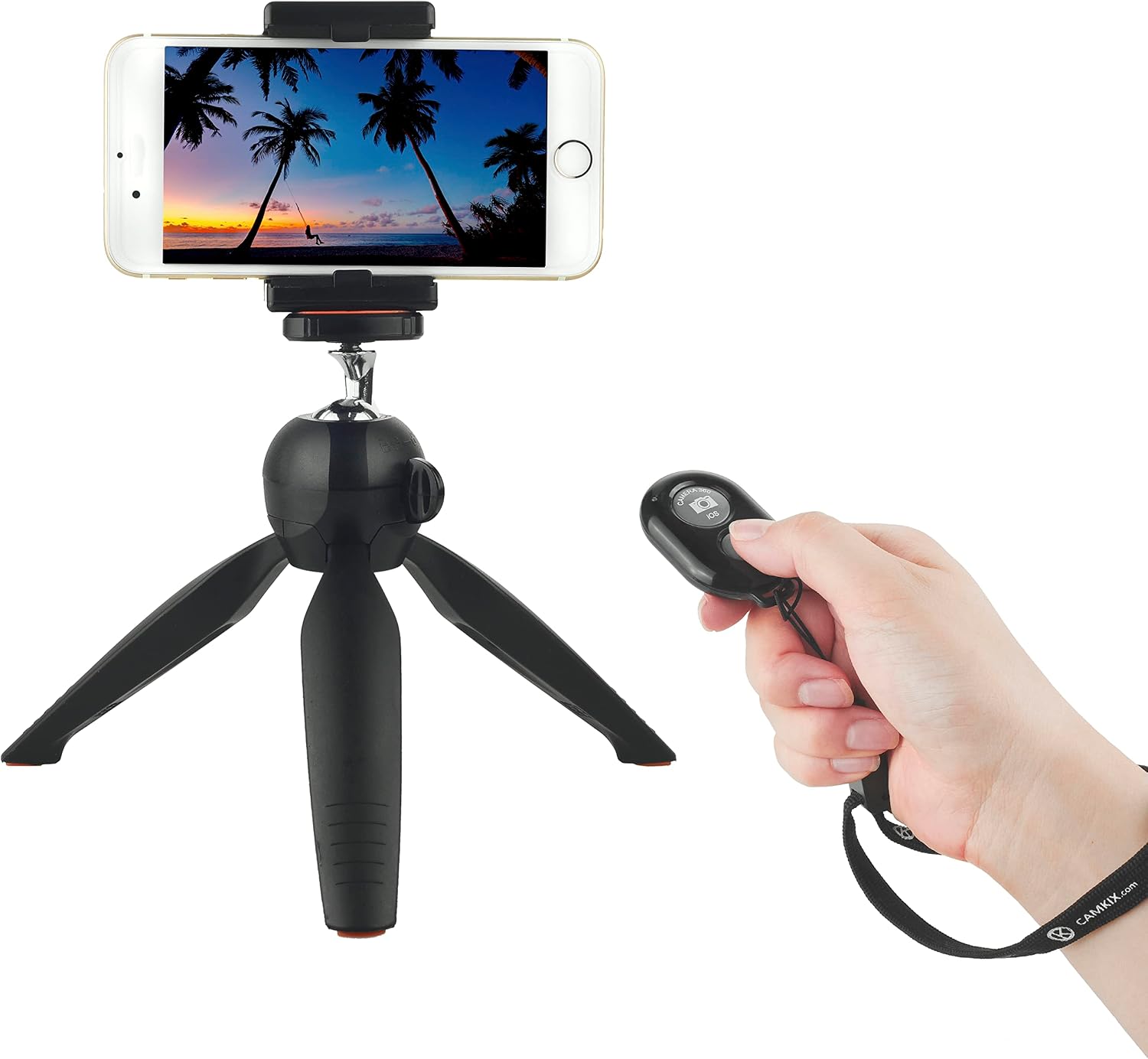CamKix Bluetooth Camera Shutter Remote Control and Premium Tripod for Smartphones – Create Amazing Photos and Selfies (Premium Tripod + Bluetooth Shutter Remote)