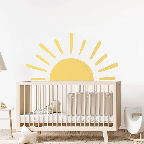 CalcomanĂa de pared grande de medio sol decoraciĂłn de habitaciĂłn de niños decoraciĂłn de habitaciĂłn de niños calcomanĂas de pared extraĂbles con CalcomanĂa de pared grande de medio sol decoraciĂłn de habitaciĂłn de niños decoraciĂłn de habitaciĂłn de niños calcomanĂas de pared extraĂbles con