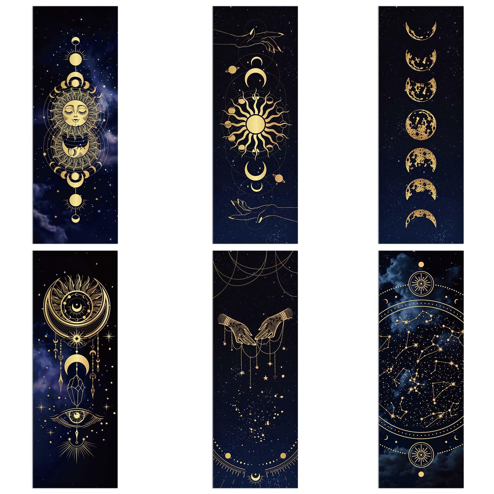 Lot De 18 Signets Galaxie Astrologie - Papier Double Face, Thème Espace - Pour Livres, Cadeau Lecture