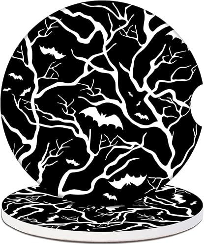 Miniatura 9 de 2 unidades de posavasos para portavasos de coche - Posavasos de cerámica absorbente con diseño de ciervo forestal, posavasos de vida silvestre para