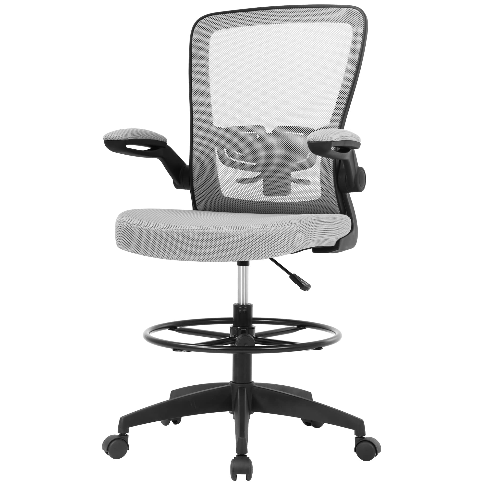 Buy Drafting Chair Tall Office Chair MidBack Mesh Ergonomic Computer