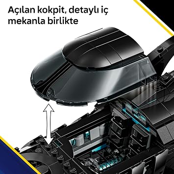 LEGO DC Batman Batman Forever Batmobile 76304 – Decorative Collectible Toy Making Set for Ages 12 and Over, Detailed Model, Gift Idea for Display and Superhero Actions (909 Pieces)