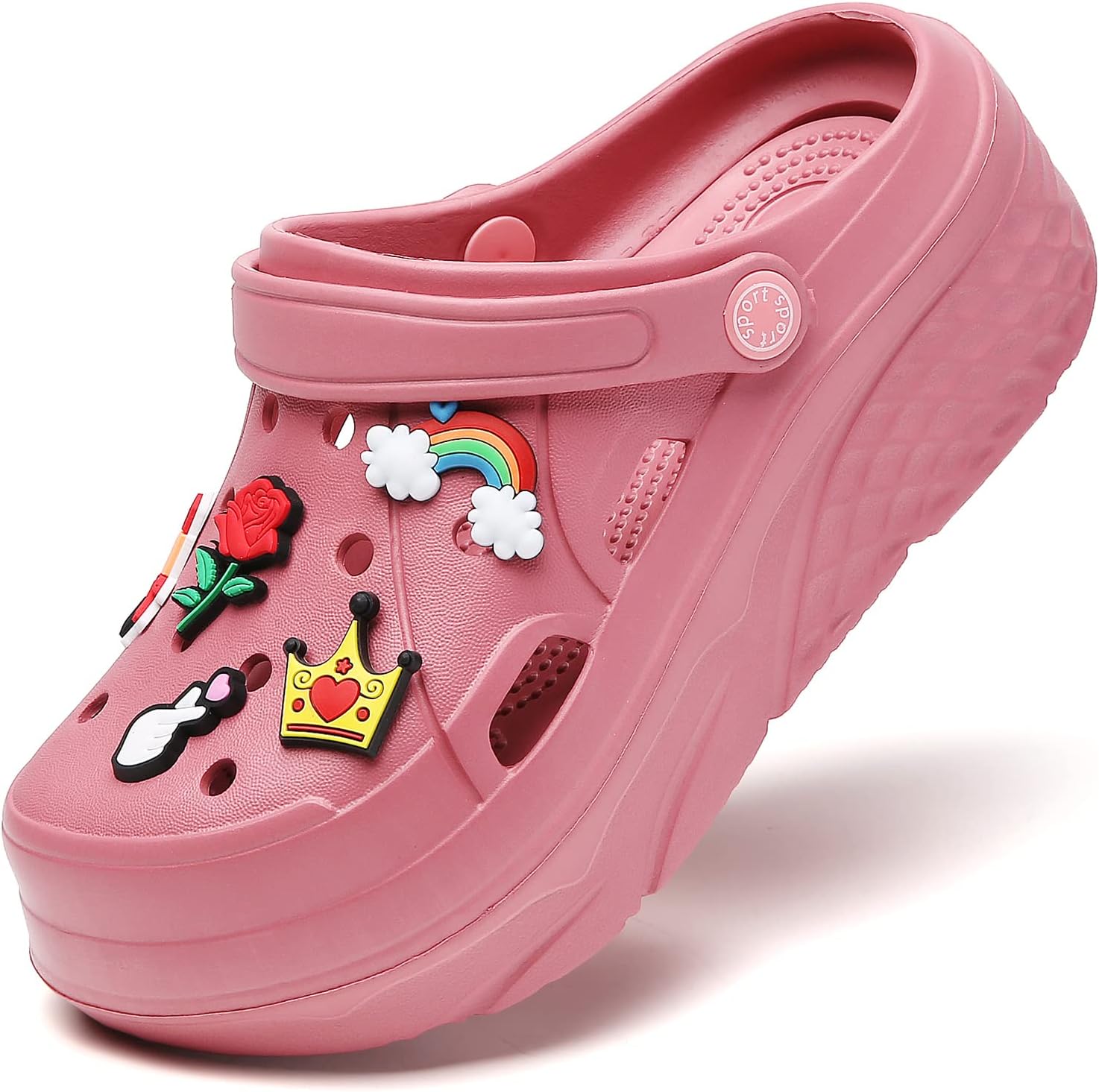 CERYTHRINA Gardener Platform Clogs Slippers Hight Heels Mules Clog Slip on Wedge Sandals