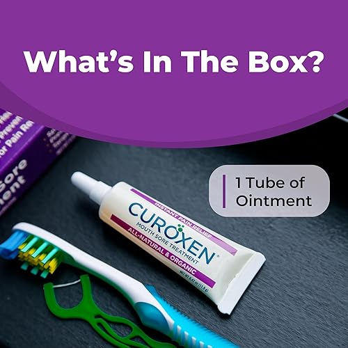 Miniatura 8 de CUROXEN Gel para dolor en la boca, alivio natural para las llagas internas de la boca con aceite de oliva, caléndula y clavo de olor, 0.42 onzas