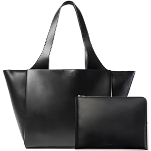 Juliette Soft Large Tote - Tote Bag for Women with Laptop Sleeve Detachable Crossbody Strap Pass-Through Band Drink