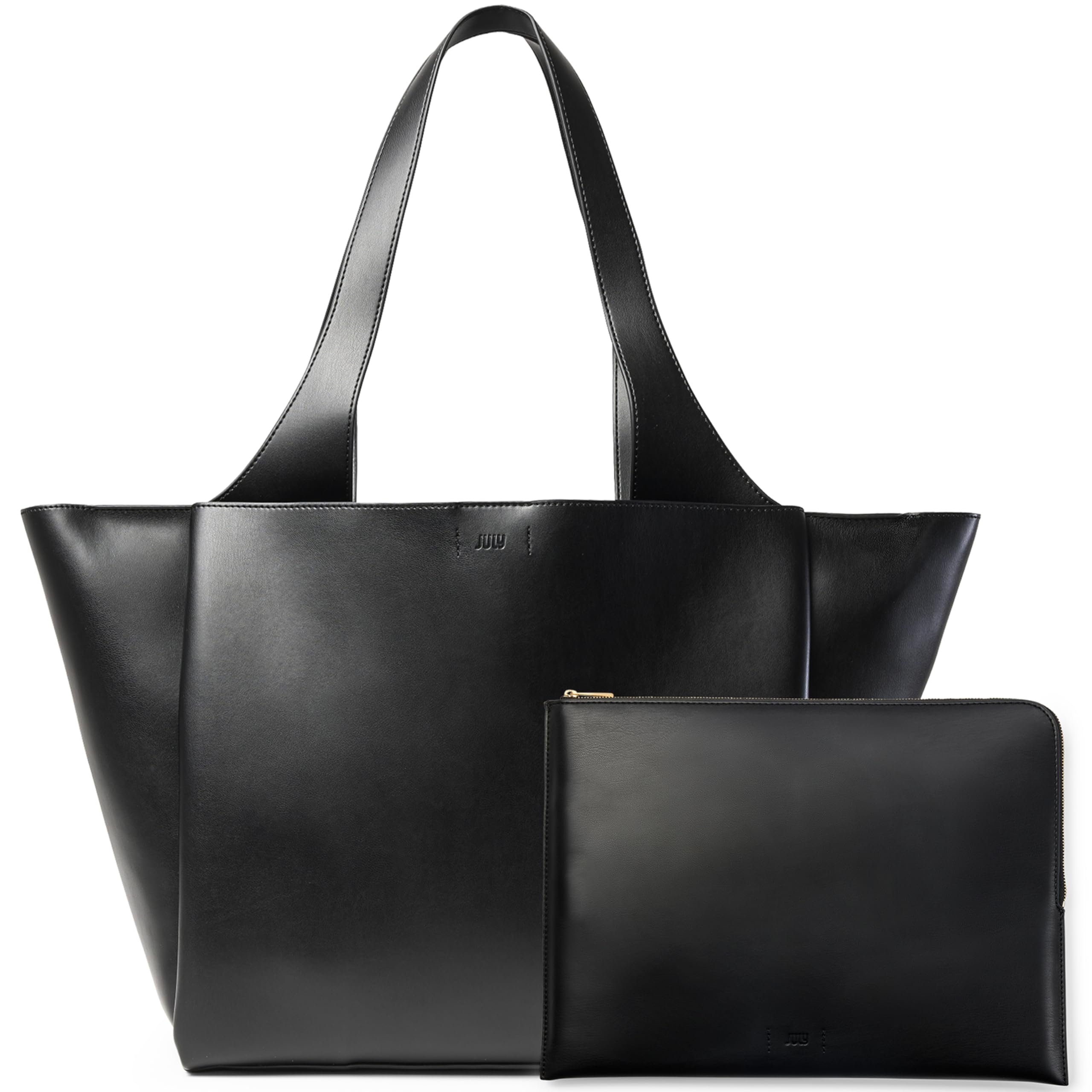 Juliette Soft Large Tote - Tote Bag for Women with Laptop Sleeve Detachable Crossbody Strap Pass-Through Band Drink