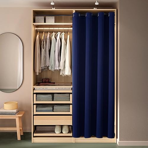 Miniatura 8 de ChrisDowa - Cortinas opacas para privacidad, con ojales, para puerta, dormitorio, armario, con aislamiento térmico, cortina separadora de ambientes,