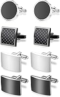 TomovelyJewelry 4 Pairs Men's Cufflinks Set - Unique Classic Styles for Business, Weddings & Groom Gifts