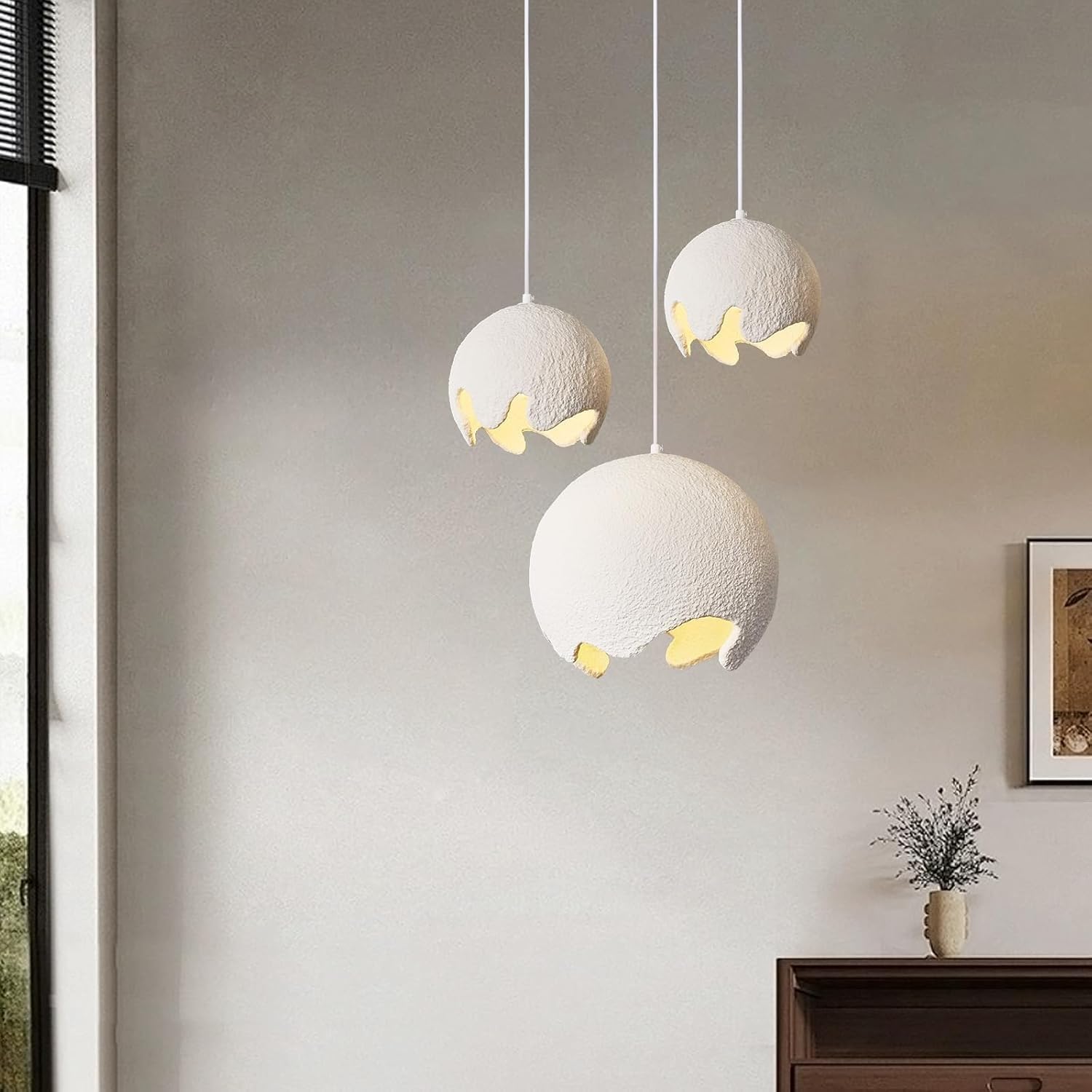 Lustre créatif de style Wabi-sabi pour éclairage de salon chaleureux