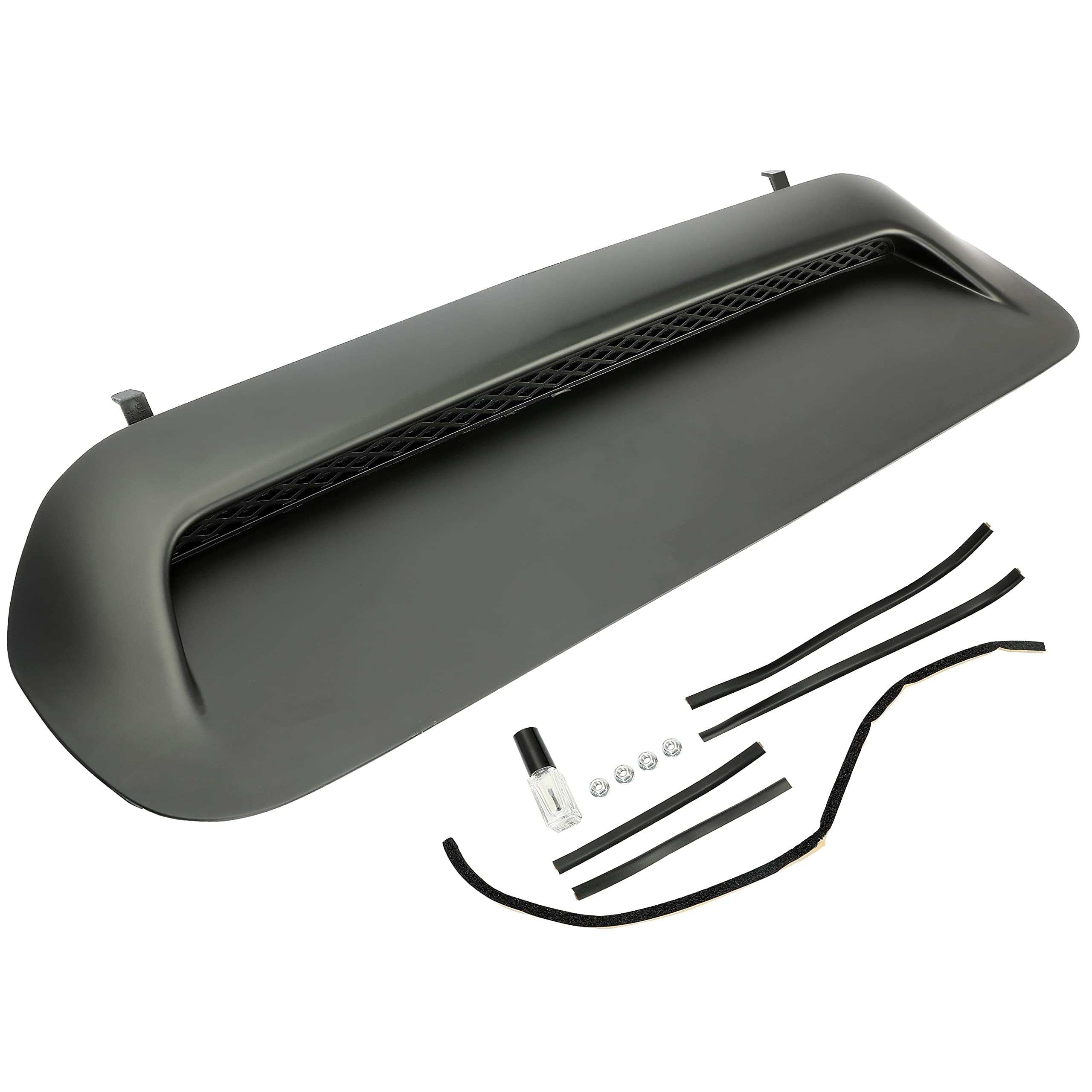 KUAFU Front Upper Hood Scoop Sport Hood Compatible with 2010-2022 Toyota 4Runner & 2012-2015 Toyota Tacoma Bulge Insert Upgrade Air Flow Scoop Kit - Painted Black