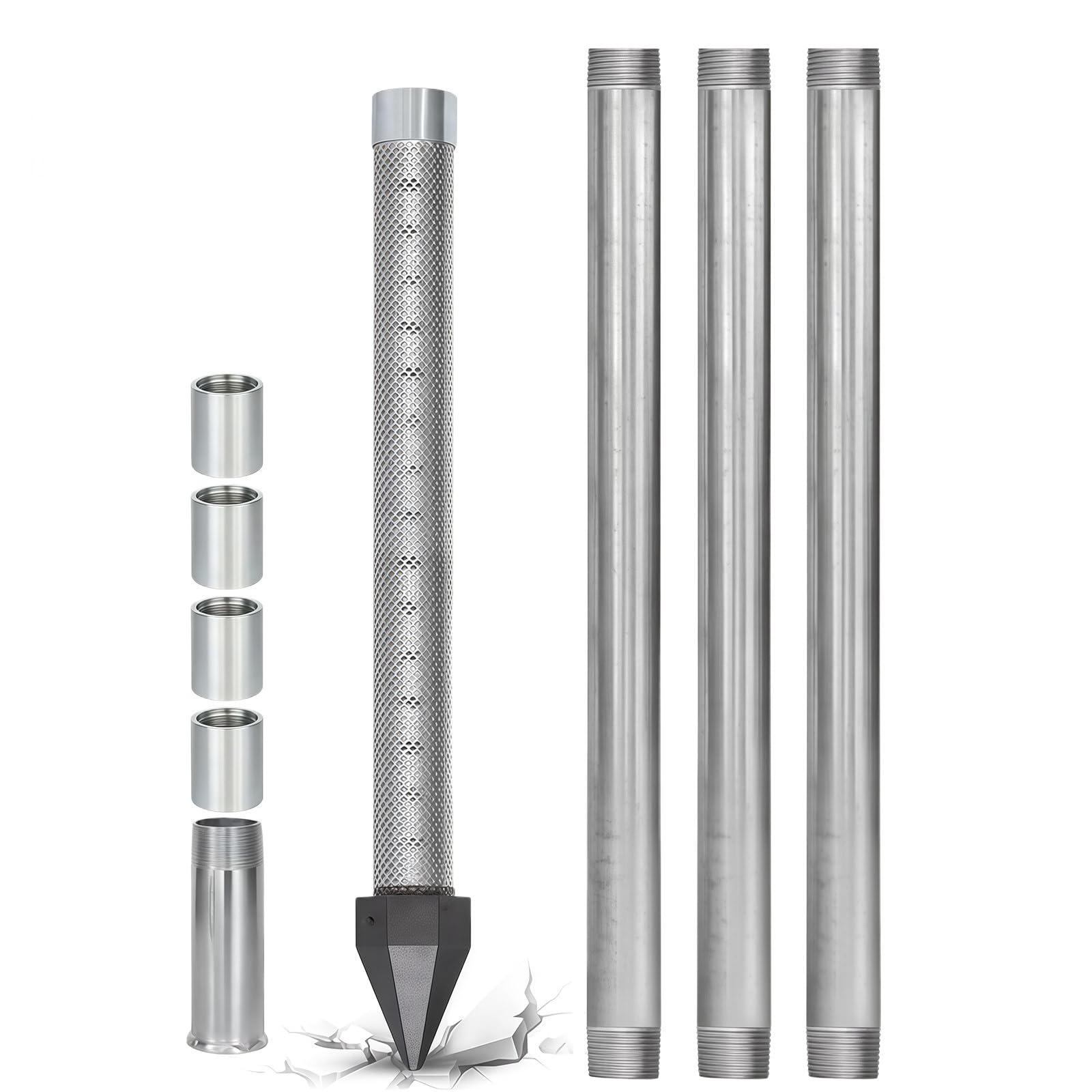 Bangbangji Multicolor 1/4 Inch Well Drive Point Kit, For Garden Wells 3+1Kit-4M