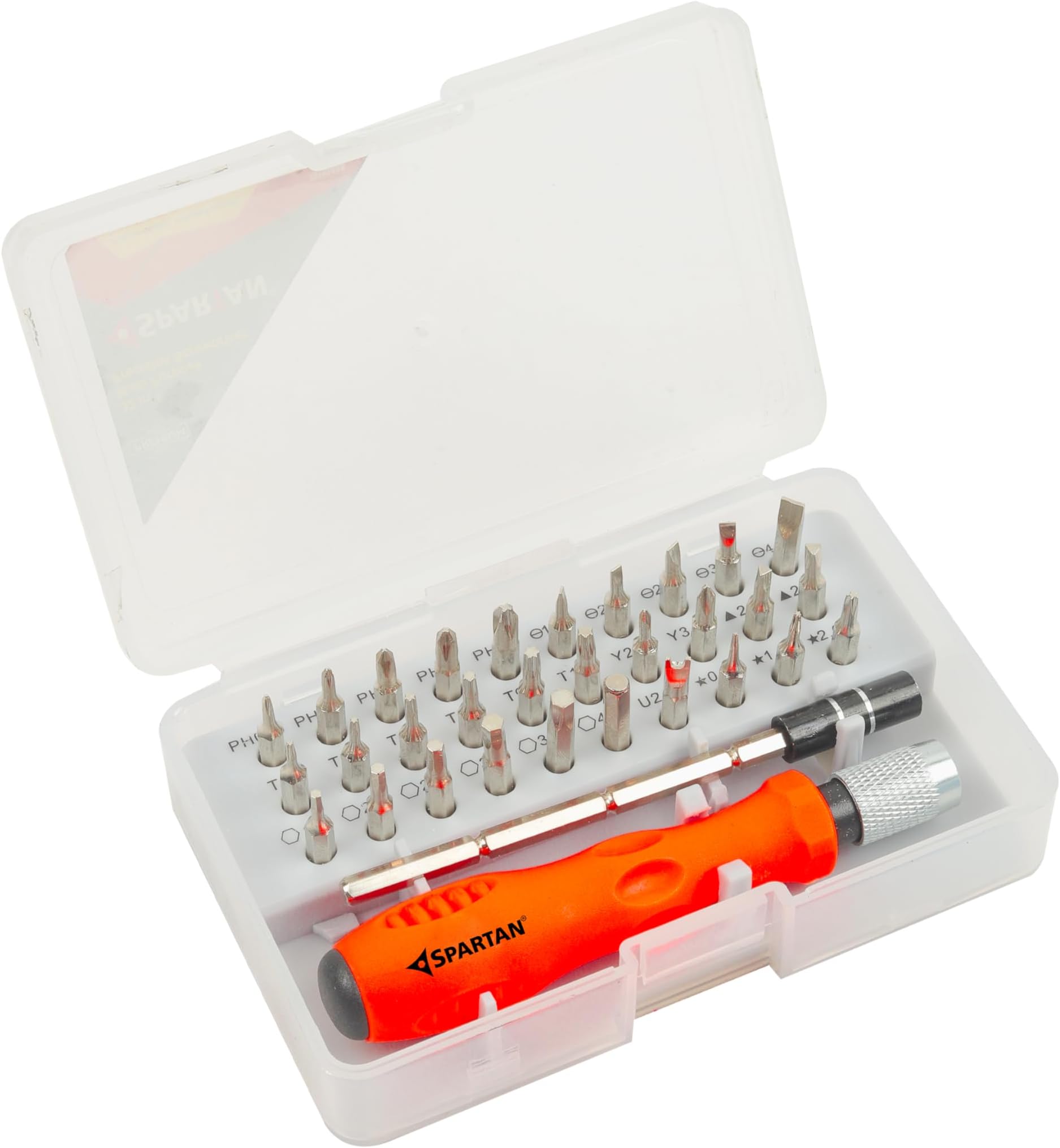 SPARTAN ISH-0408, 32-In-1 Mini Precision Screwdriver Bits Set with Magnetic Flexible Extension Rod, Screwdriver Set For Mobile, Laptop, Camera/Multipurpose Application, 1 Piece (Assorted Color)