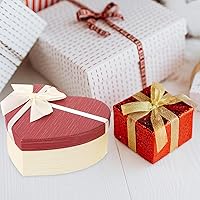 Vista 3 de DECHOUS 3 cajas en forma de corazón con tapas, cajas de cinta de boda para vacaciones, Navidad, boda, día de San Valentín, cumpleaños, cajas