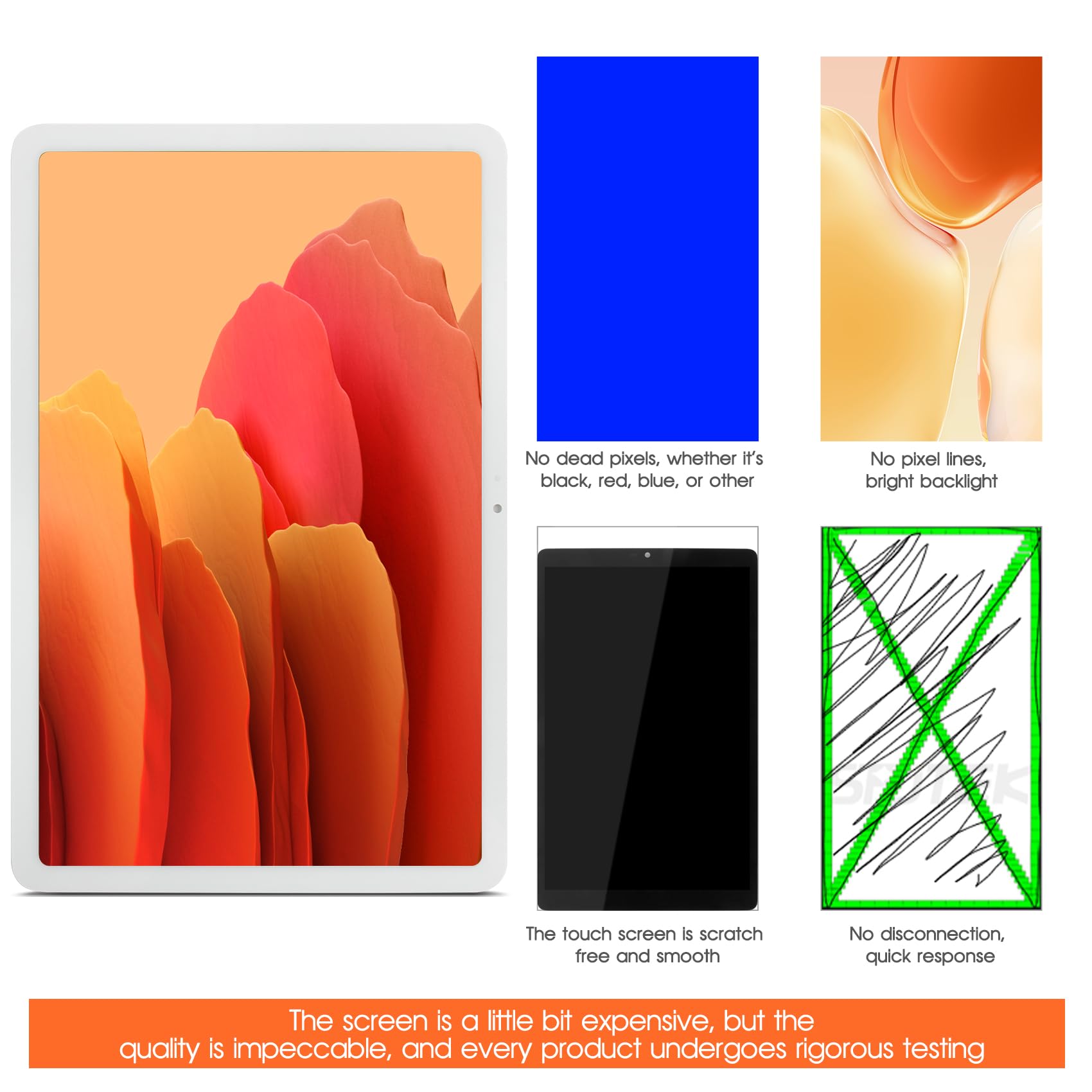 10,95 Zoll LCD Bildschirm für Google Pixel Tablet 2023 Bildschirm Ersatz für Google Pixel Tablet 2023 LCD Display Digitizer Touch Screen Glaspanel Assembly mit Reparatur, Weiß
