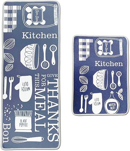 Miniatura 1 de Juego de tapetes Leebei antideslizantes lavables para interior para cocina dormitorio cuarto de baño 157 x 236 pulgadas  157 x 472 pulgadas