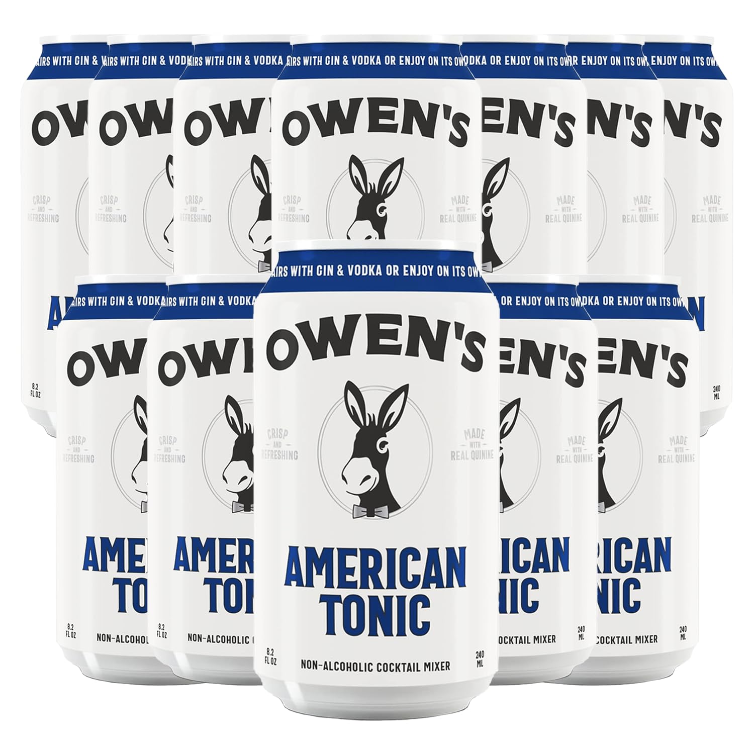 Owen’s Craft Mixers | American Tonic 10 Pack | Handcrafted in the USA with Premium Ingredients | Vegan & Gluten-Free Soda Mocktail and Cocktail Mixer