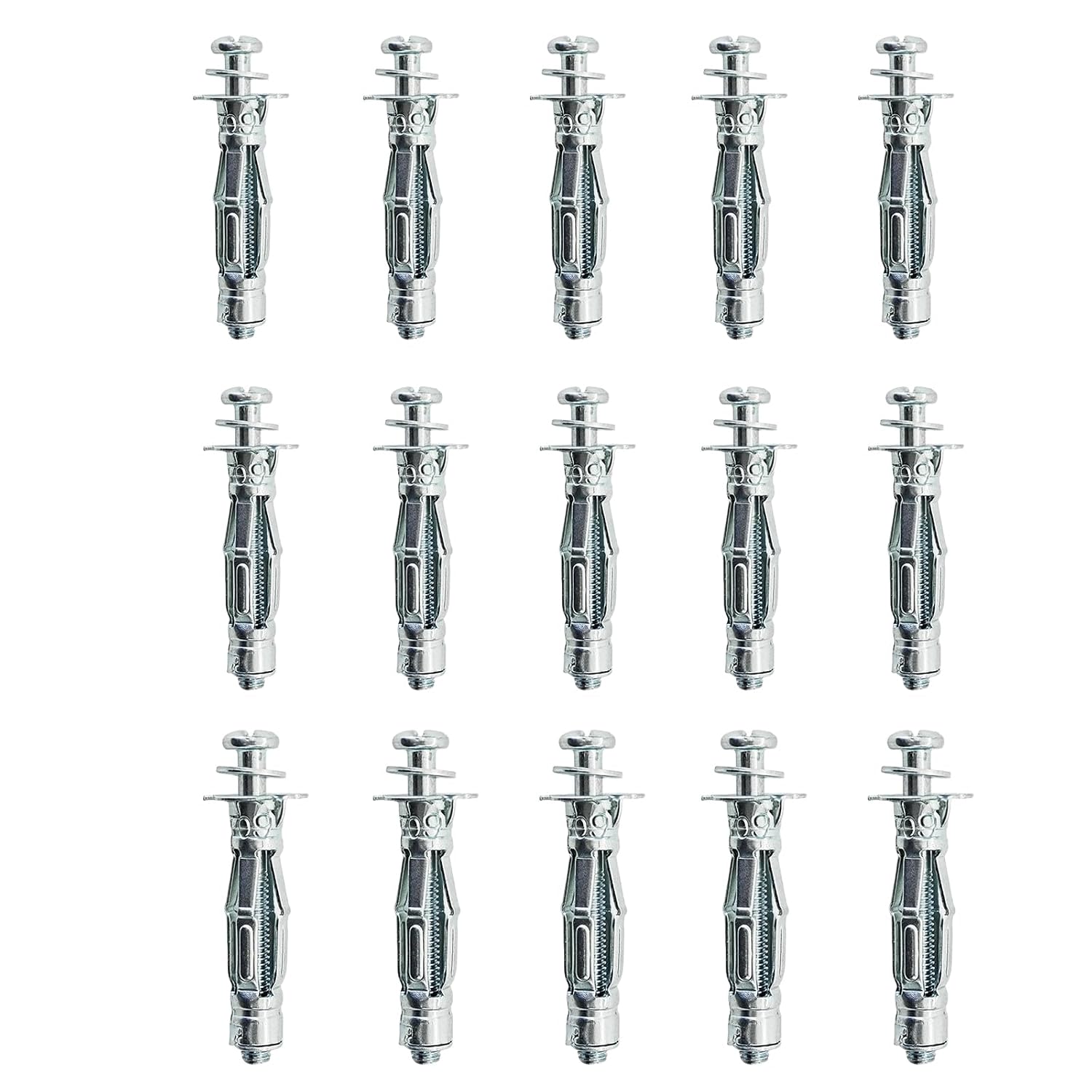 15 Pcs M4 Molly Bolt Screws for Hollow Wall Drywall Mounting