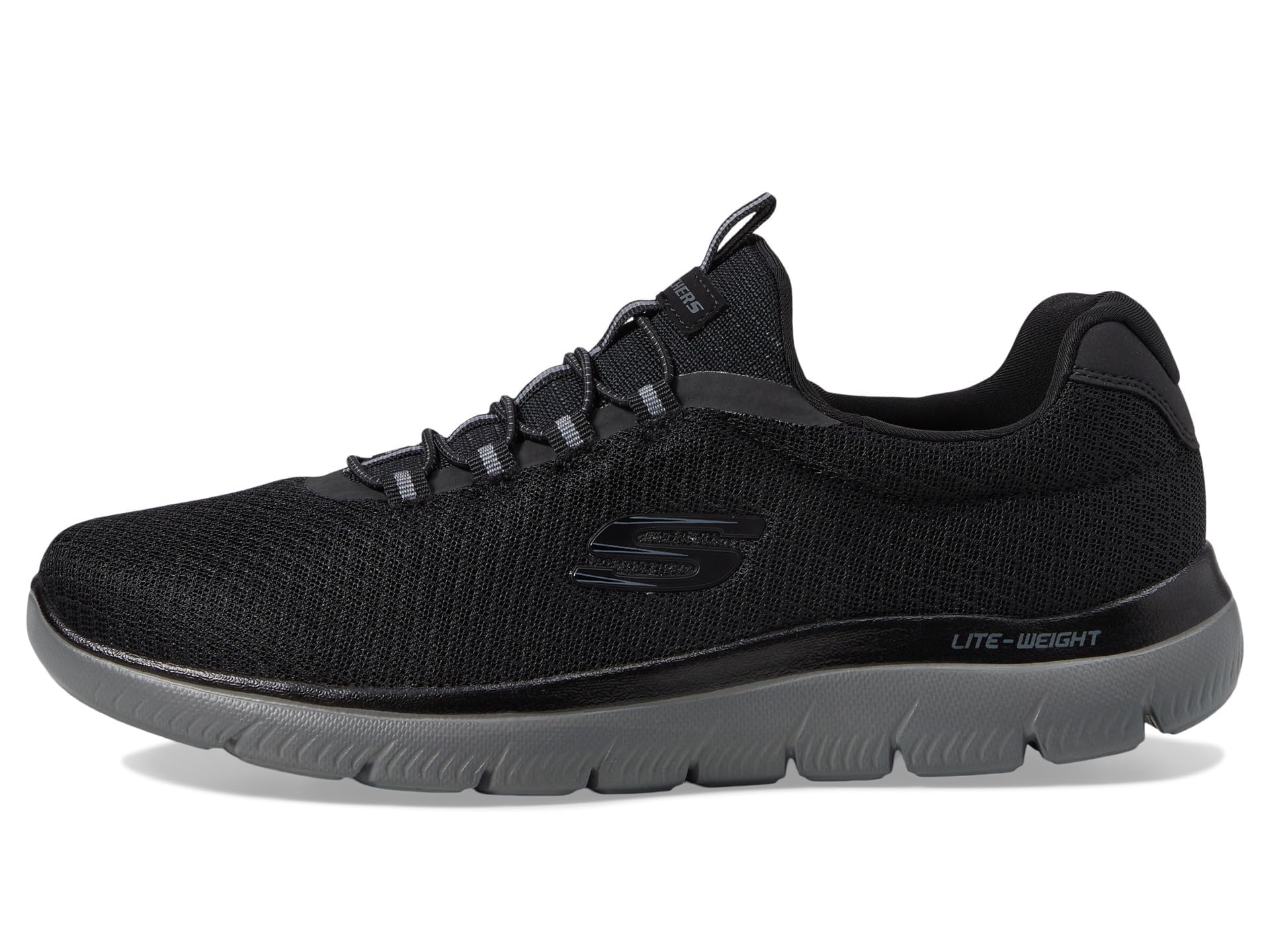 Skechers Summits, Scarpe da Ginnastica Uomo, Black Mesh Charcoal Trim, 39.5 EU