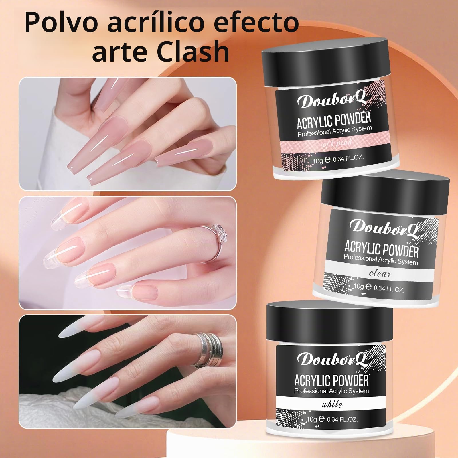 Juego de salón de uñas, polvo acrílico con líquido acrílico de 30 ml, fresa de gel con lámpara UV, set de decoración para mujeres