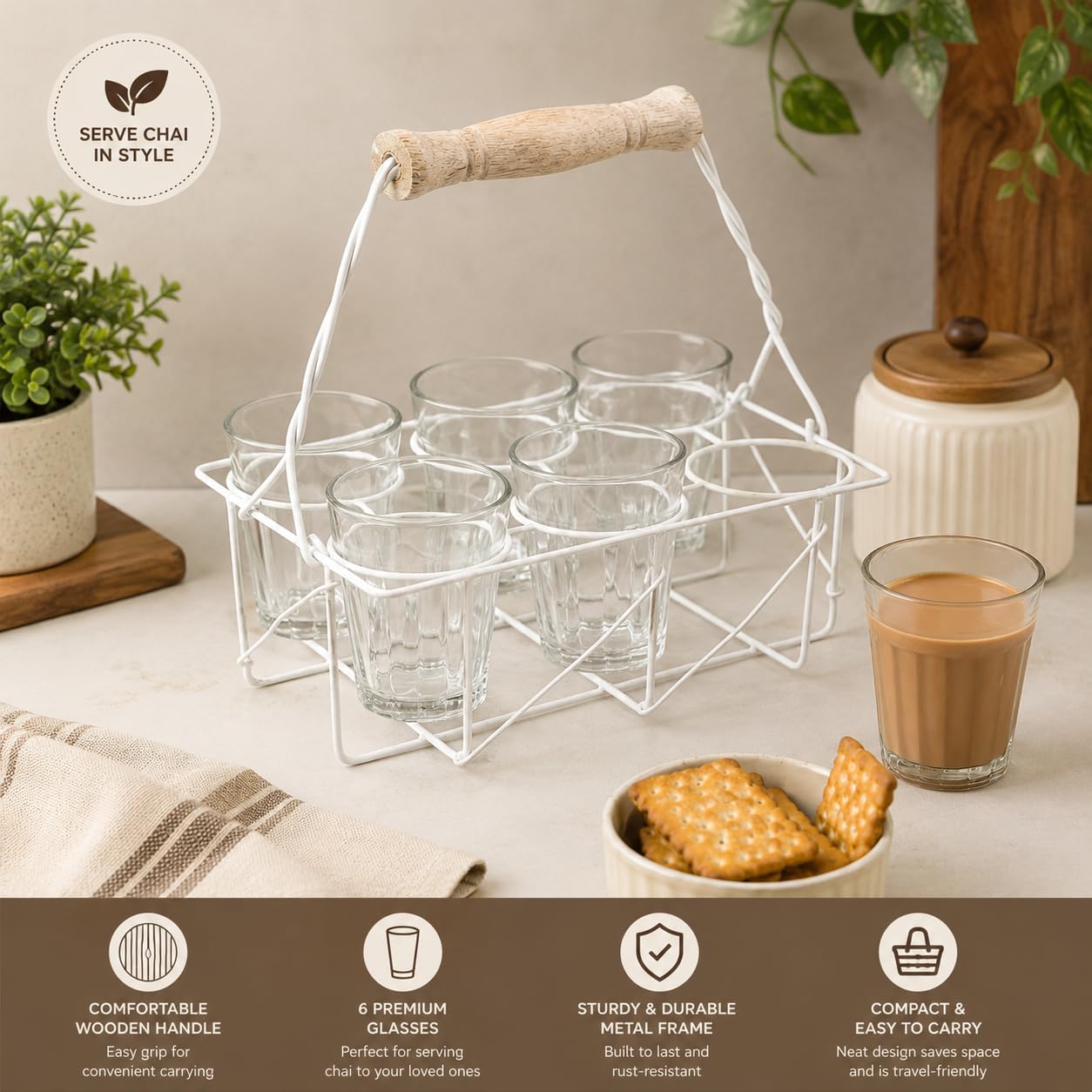 Cutting Chai Glasses Set - 6 Premium Cups -2 Cutting Chai Glasses Set - 6 Premium Cups -2