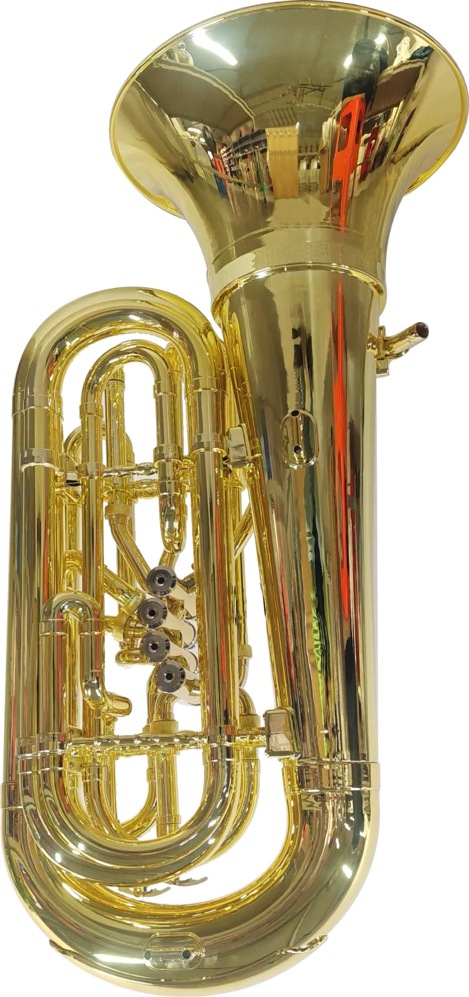 Classic Cantabile MardiBrass Kunststoff C-Tuba - Extrem leicht und sehr stabil - Material Korpus: ABS Kunststoff - Mundrohr und Maschine aus Messing - mit Gigbag & Mundstück - Farbe: Gold