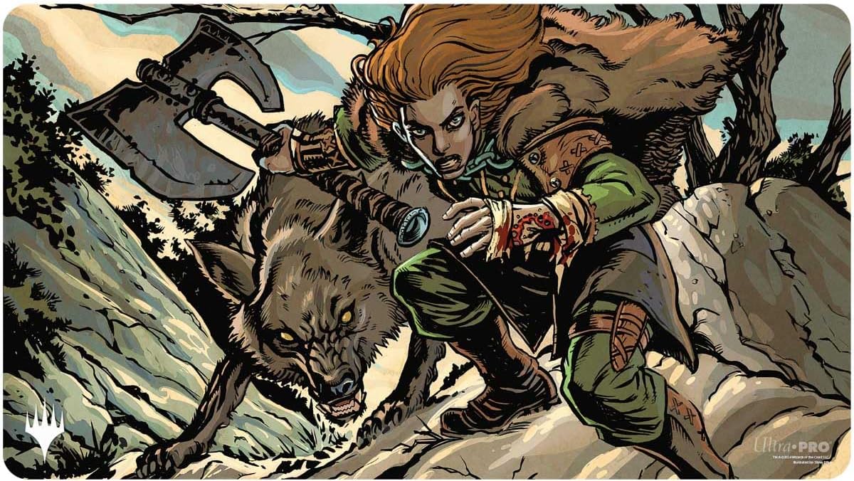 Ultra PRO - Innistrad Remastered Huntmaster of The Fells/Ravager of The Fells Double-Sided Playmat for Magic: The Gathering, Gaming Accessories, MTG Tabletop, Card Game Supplies, TCG Playmat