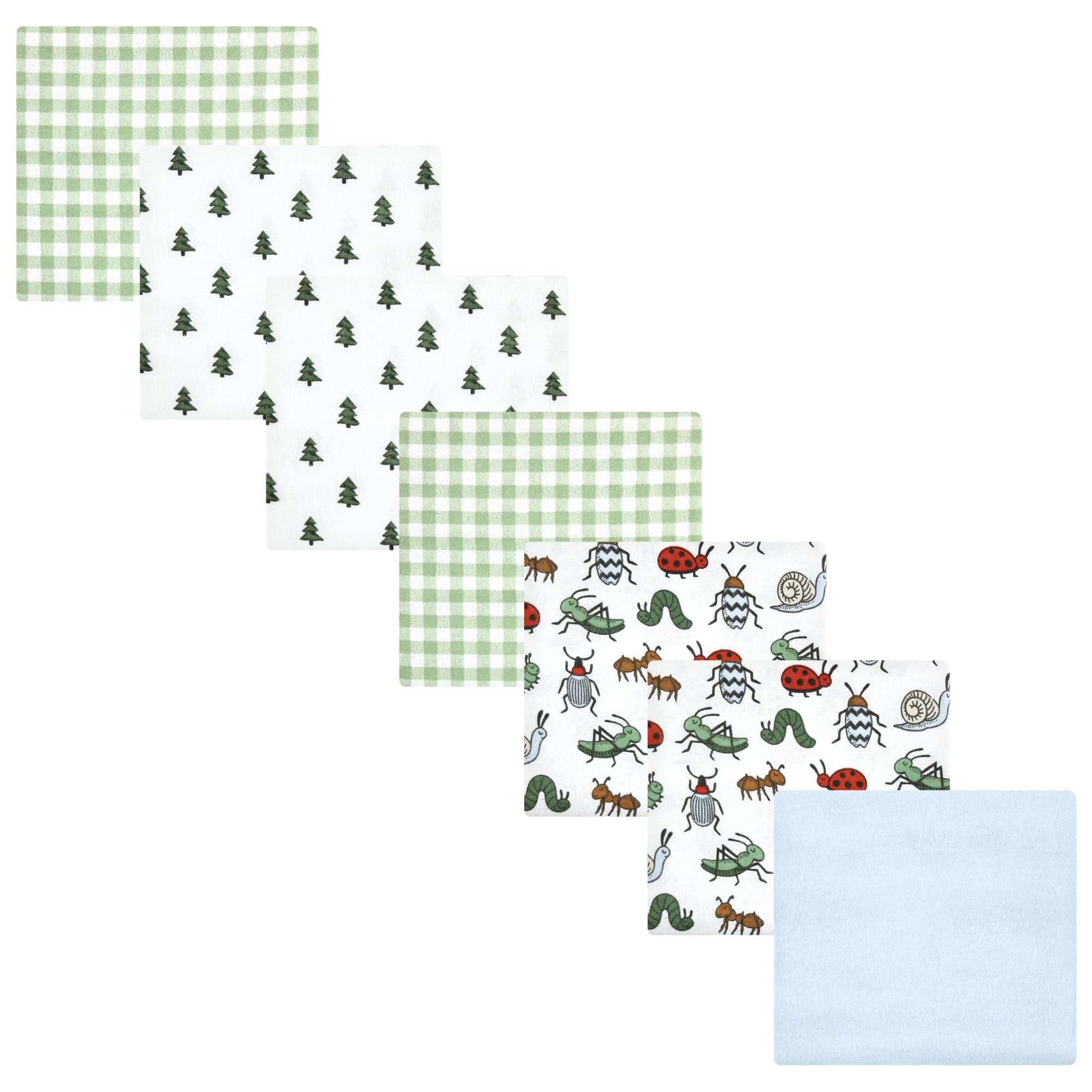 Luvable Friends Little Treasure Flannel Receiving Blankets 7pk