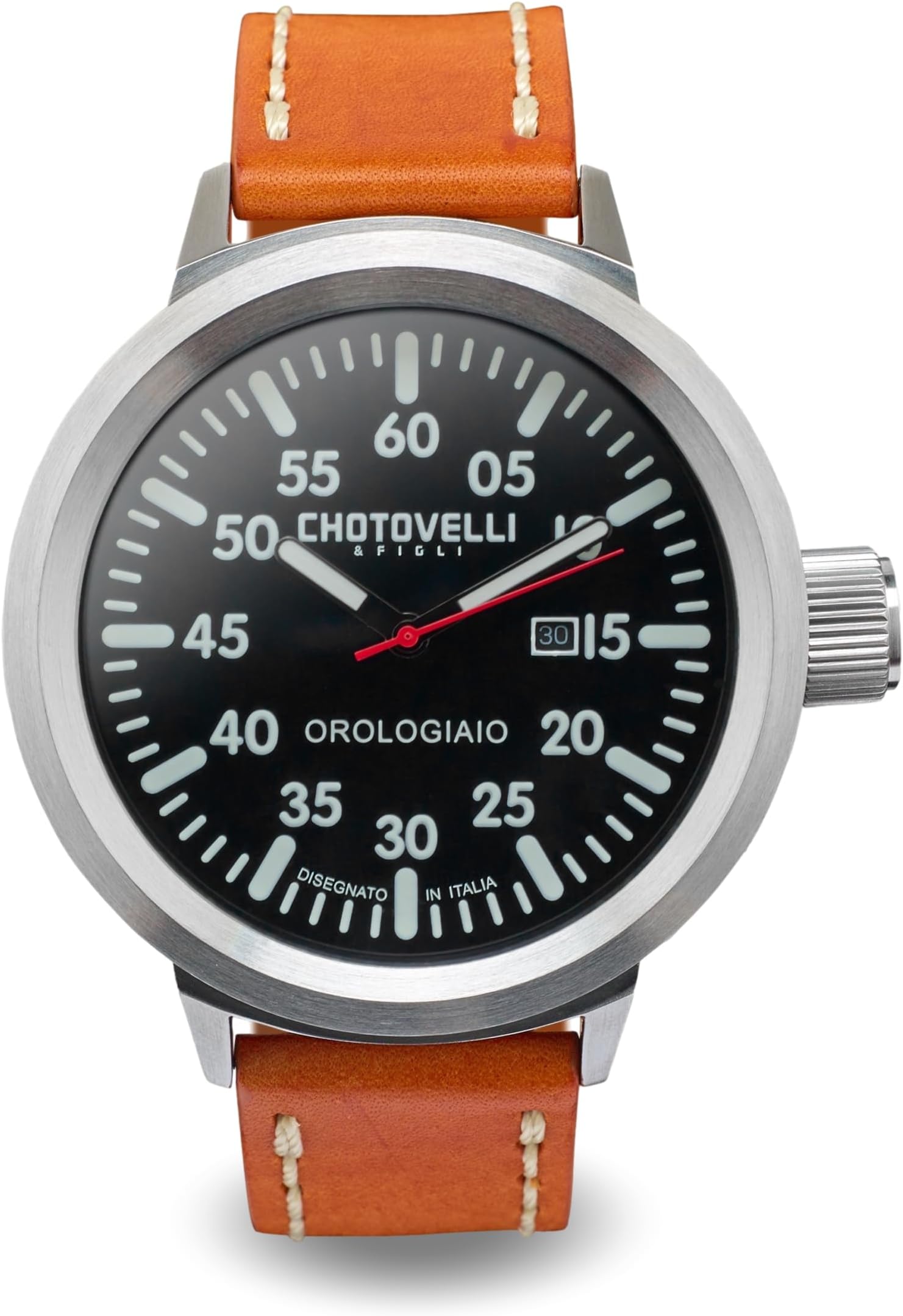 chotovelli Big Pilot Watch for Men Analog Mecha Quartz 100M Waterproof Luminous dial Casual Italian Aviation Wrist Watches