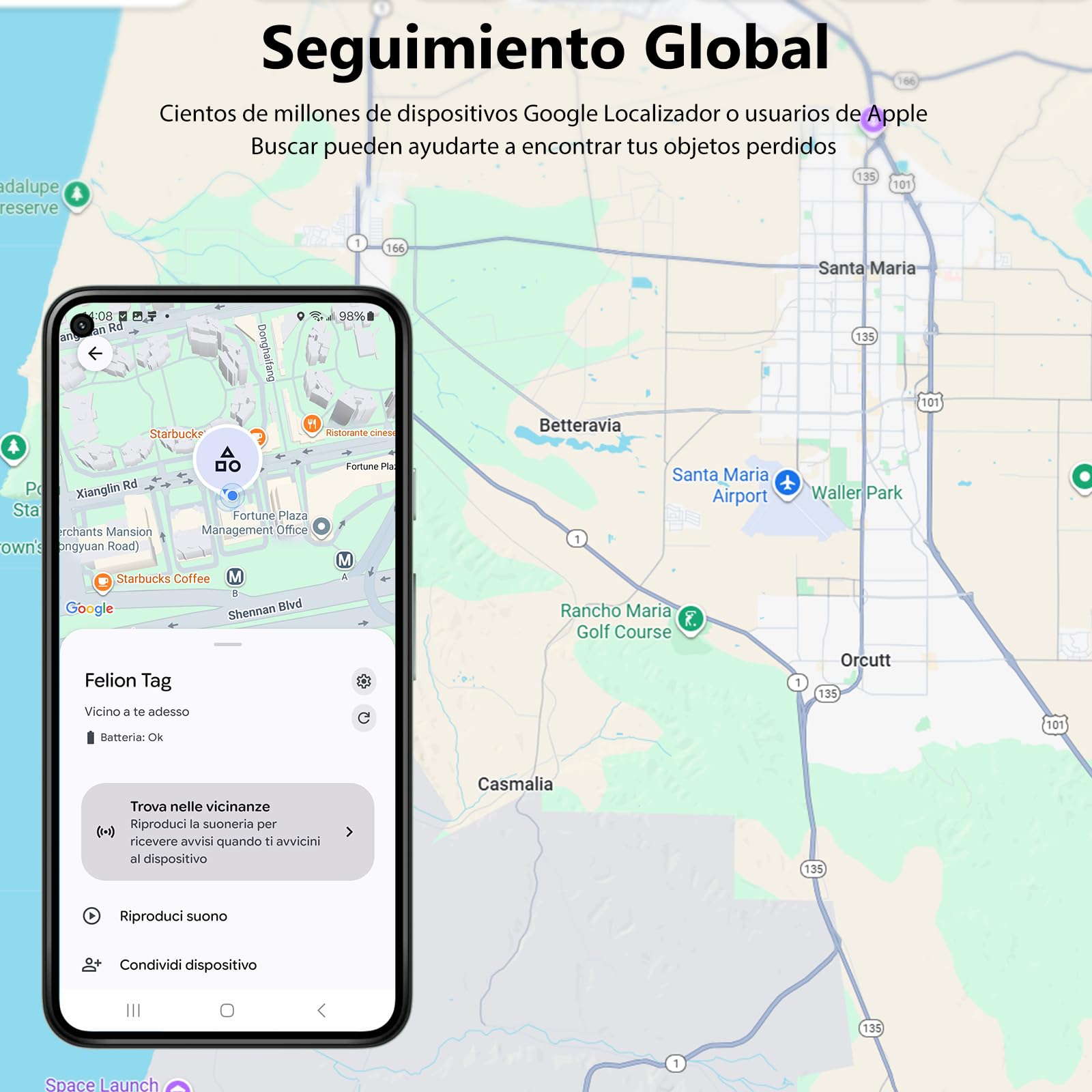 VOCOlinc Smart Tag para Android & iOS, Dual Sistema Buscador de Objetos Compatible con Google Localizador o Apple Buscar App, Localizador de Artículos para Llaves/Equipaje/Maleta, Batería Reemplazable — view 7