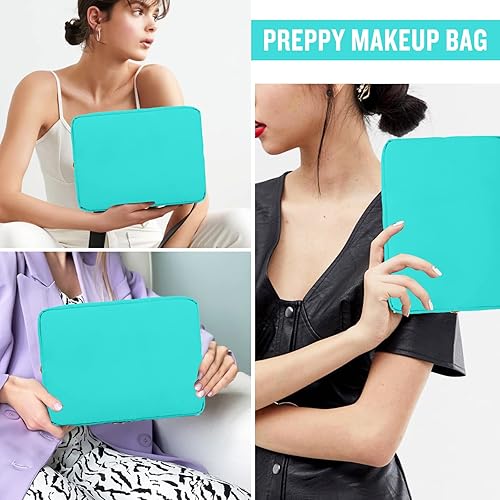 Miniatura 5 de izuzta Nylon Lager Pequeño Slim Mini Maquillaje Bolsa Organizador, Menta, Viajes