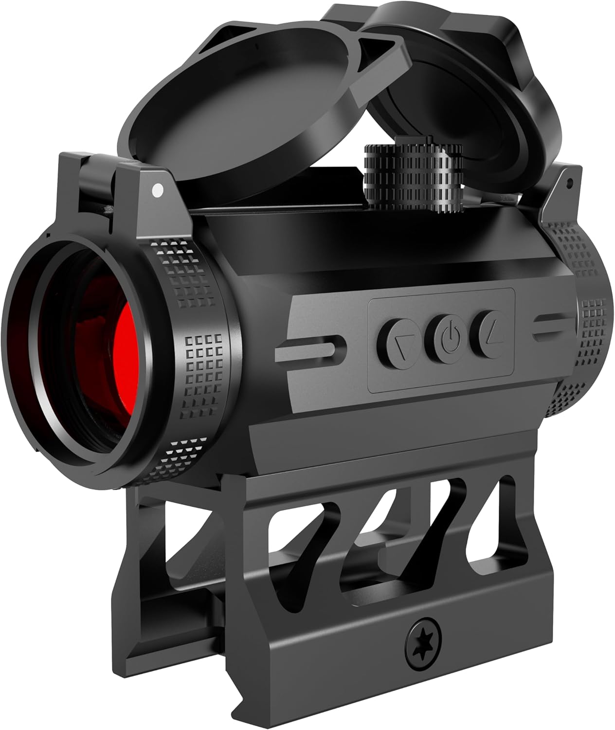 Feyachi V30 2MOA Red Dot Sight with Auto On & Off - Compact 1x20mm Red Dot Scope for Picatinny Rail, Featuring Low Profile and Absolute Co-Witness Mount, Flip Up Lens Cover, Anti-Reflection Device