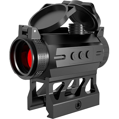 Feyachi V30 2MOA Red Dot Sight with Auto On & Off - Compact 1x20mm Red Dot Scope for Picatinny Rail, Featuring Low Profile and Absolute Co-Witness Mount, Flip Up Lens Cover, Anti-Reflection Device