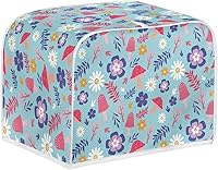 Vista 12 de FKELYI Cubierta para tostadora con estampado de vaca, cubierta para horno tostador de 2 rebanadas, cubierta para hacer pan pequeño, resistente a