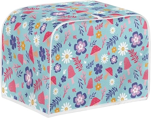 Vista 12 de FKELYI Cubierta para tostadora con estampado de vaca, cubierta para horno tostador de 2 rebanadas, cubierta para hacer pan pequeño, resistente a