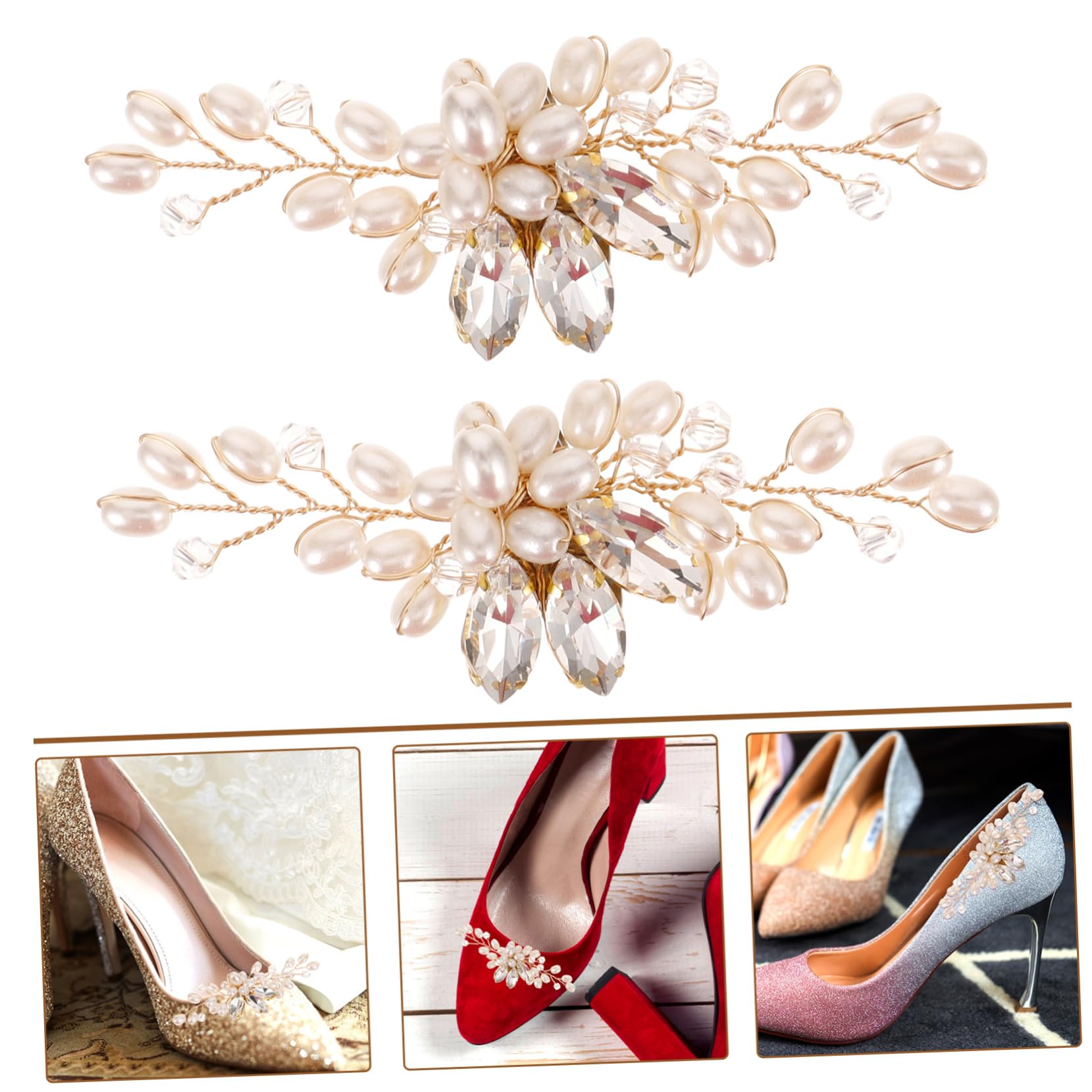 Fibbia per scarpe con strass perlati addio al nubilato Nozze ospite clip per scarpe clip scarpe decorazioni matrimonio adornare ciondoli decorativi per scarpe Clip di scarpe