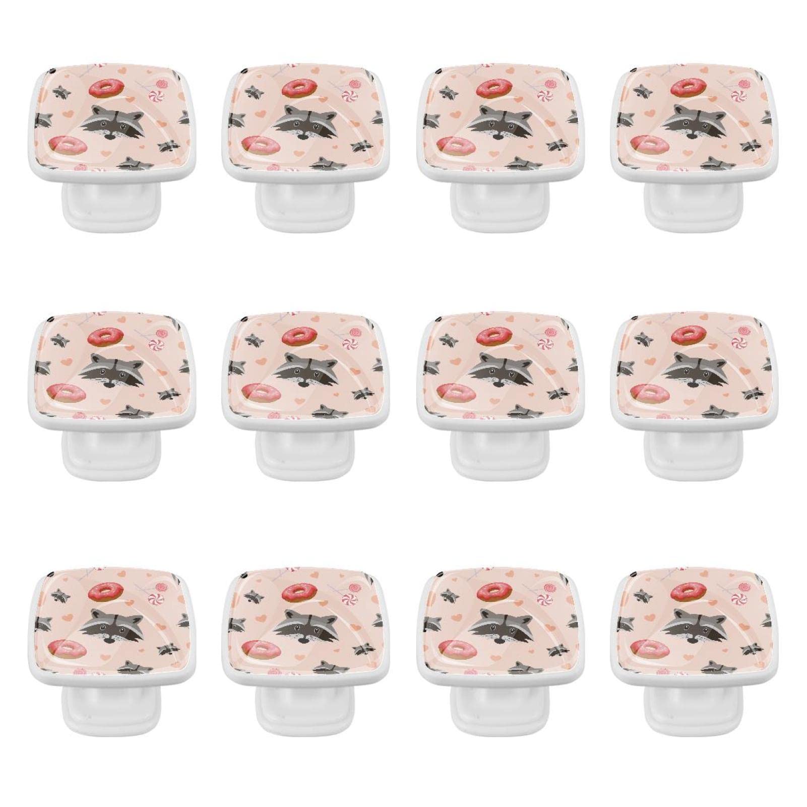 Boutons de commode raton laveur pour créer une atmosphère joyeuse lot de 12