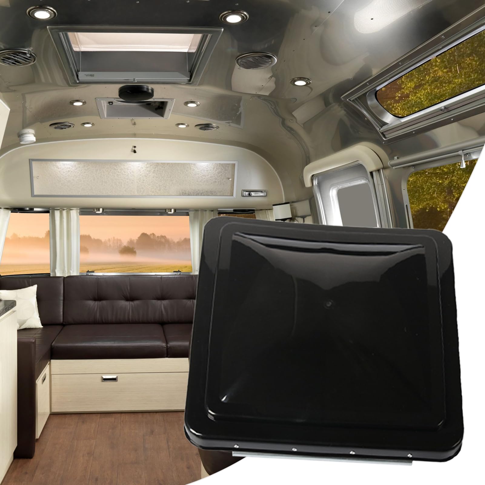 Ventilation de toit pour camping-car | Lucarne de van de voyage | Ventilation de toit résistante intempéries de 14 pouces pour conversion de van, camping-car, voyage