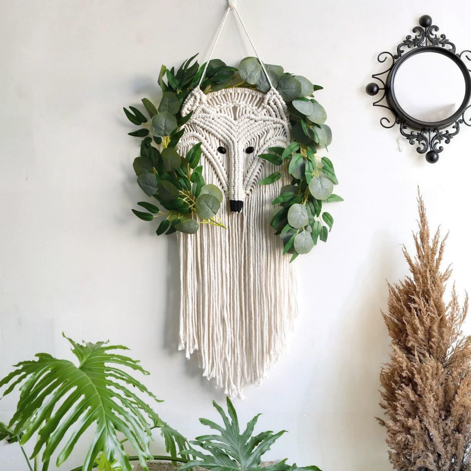 ZOYIEP Fox Tapestry, Boho Decorative Animal Tapestries, Large Dream Catcher, Macrame Wall Hanging, Woven Decor for Bedroom, Living Room, Children's Room, Wall Decoration