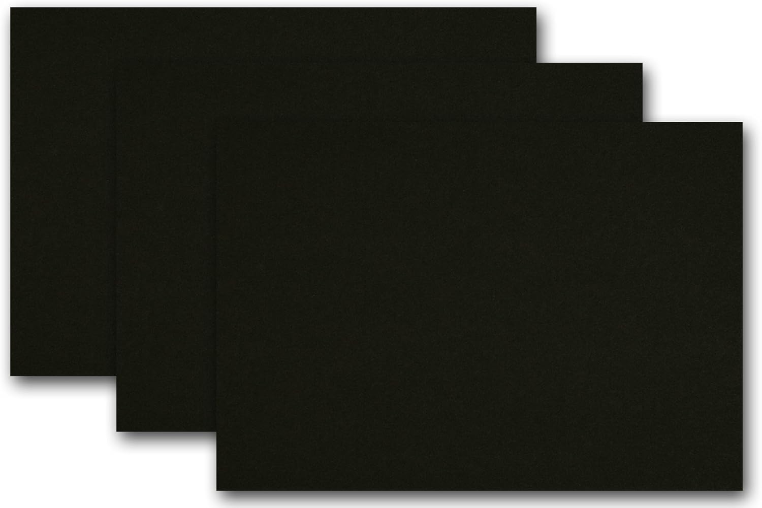 Blank Heavy 4" x 6" Heavy Card Stock - 100lb. cover - Great PostCards, Invitations, Layering Cards Etc. (250 Pack, Black Licorice)